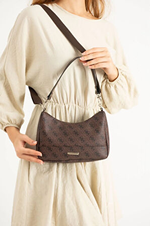 Kadın Baget Desenli Kolon Uzun Askılı Çanta