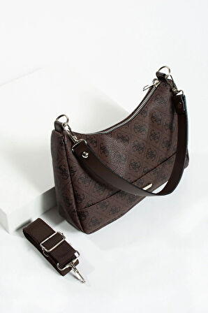 Kadın Baget Desenli Kolon Uzun Askılı Çanta