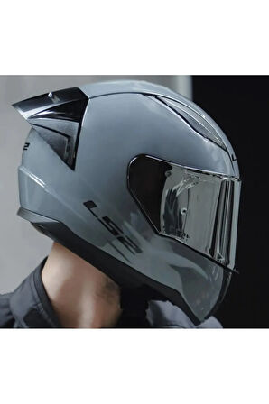 Rapıd 2 Race Nardo Gri Fullface Motosiklet Kaskı Gri Camlı