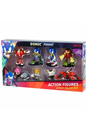 Sonic Prime Lisanslı 8'li Aksiyon Karakter Figür Seti