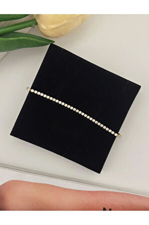 Xuping 14 ayar Renginde Işıl Işıl İnce Su Yolu bileklik 17+2 cm