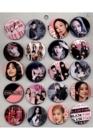 20 Adet Black Pink Rozeti