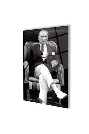 Atatürk Baskılı Cam Tablo 4mm Dayanıklı Temperli Cam..