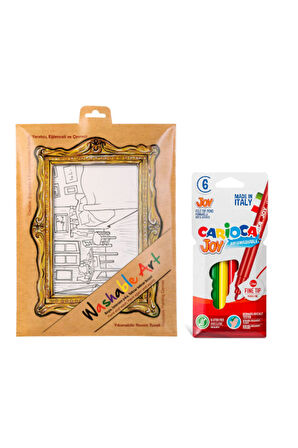 Washable Art 2'li Set | Vincent Van Gogh - Room At Arles, Carioca Joy 6'lı Boya Kalemi, 25x35 cm