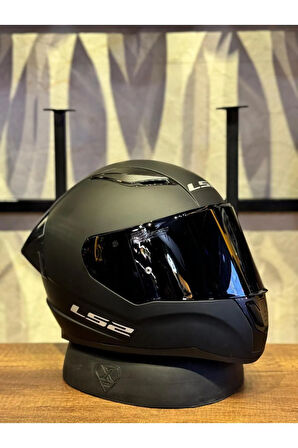 RAPID 2 MAT SİYAH KASK Full paket Yarış Spoiler ve Siyah Vizör ECE 22.06 sertifikalı