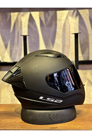 RAPID 2 MAT SİYAH KASK Full paket Yarış Spoiler ve Siyah Vizör ECE 22.06 sertifikalı