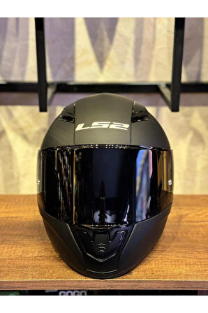 RAPID 2 MAT SİYAH KASK Full paket Yarış Spoiler ve Siyah Vizör ECE 22.06 sertifikalı