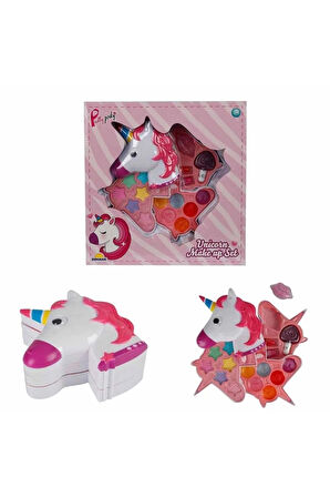 2602 Unicorn Şekilli 3 Katlı Makyaj Güzellik Seti