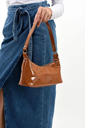 Kadın Taba Rugan Omuz Çantası