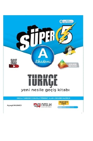 NİTELİK 5.SINIF SÜPER TÜRKÇE A (AKADEMİ)+SÜPER PARAGRAF (B) SORU KİTABI 2 KİTAP "MAARİF MODELİ"