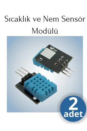 2-adet Temperature Humidity Sensor Module – DHT11 Sıcaklık ve Nem Sensörü Modülü