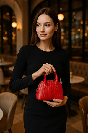 Trend & Lüks Kroko Mini El Çantası