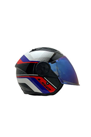 AIRFLOW 2 RUSH BEYAZ-MAVİ-KIRMIZI KASK