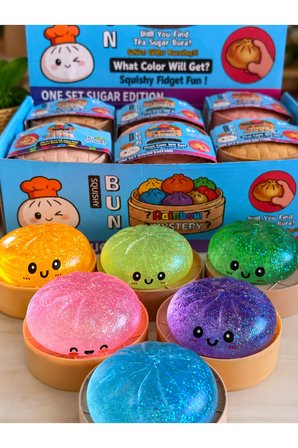 1 Adet Büyük Boy Işıklı Çin Mantısı Glitter Simli Dumpling Slow Rising Stres Oyuncağı Squishy Yumuşacık