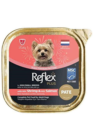 Pate Karidesli ve Somonlu Küçük Irk Köpek Yaş Maması 85gr - 24 Adet