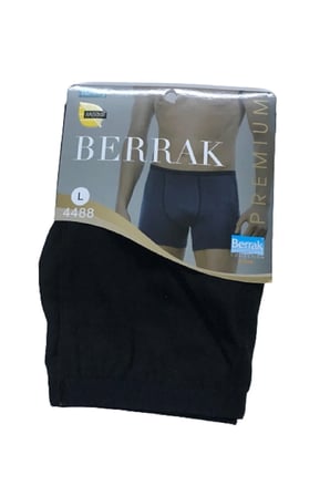 3'lü Paket 4488 Ince Lastikli Modal Erkek Siyah Boxer Short