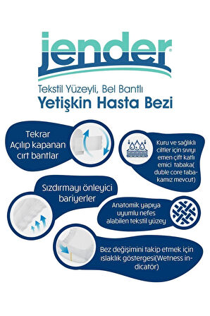 Hasta Bezi XL Bel Bantlı 2 Paket 60 Adet