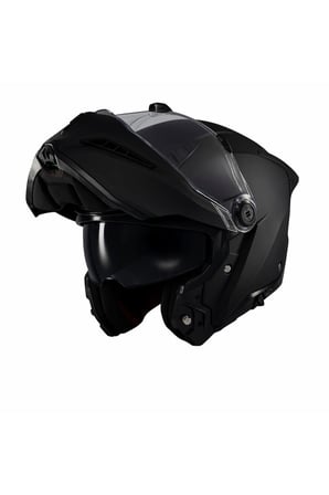 Ghostfighter SV Mat Siyah Motosiklet Çene Açılır Kaskı