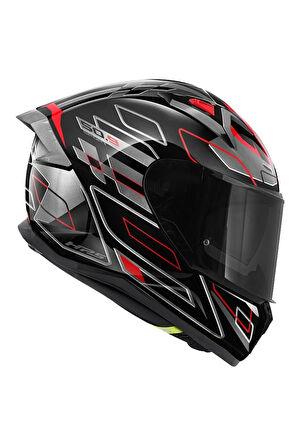 50.9 Assault Siyah-tıtanıum-kırmızı Kask