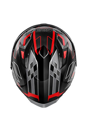 50.9 Assault Siyah-tıtanıum-kırmızı Kask