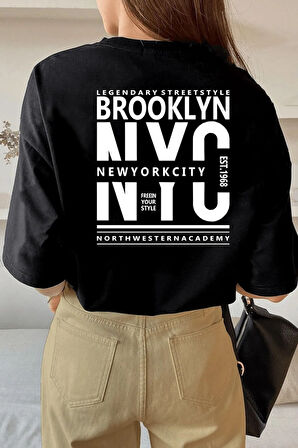 Kalp Baskılı Oversize Tshirt.