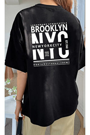 Kalp Baskılı Oversize Tshirt.