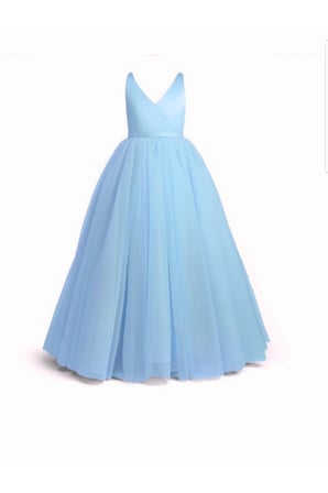 Nese Sadic Wedding Kız Çocuk Bebe Mavisi Doğum Günü Elbise