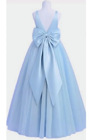 Nese Sadic Wedding Kız Çocuk Bebe Mavisi Doğum Günü Elbise