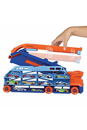 Hız Rampalı Tır, Taşıyıcı Tır, 1 Adet Araba Dahil, 20'den Fazla 1:64 Ölçekli