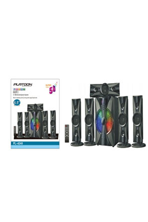 Pl-4240 5d Super 5 1 Rgb Sd Usb Fm Bluetooth Subwoofer Multimedia Sinema Ses Sistemi