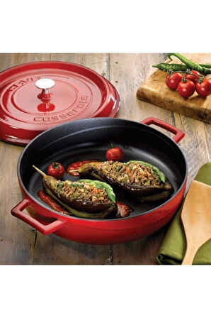 ÇOK AMAÇLI YAYVAN TENCERE Ç28 TRENDY KIRMIZI		