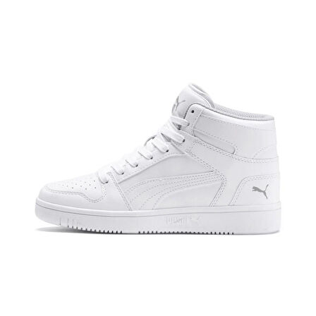 Puma Rebound Layup Lo Sl Jr  Spor Ayakkabı Beyaz Gri