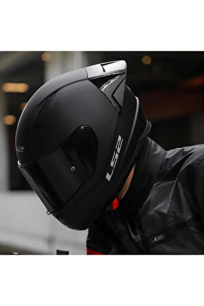 Rapid 2 Race Full Face Motosiklet Kaskı Yarış Spoiler Siyah Vizörlü