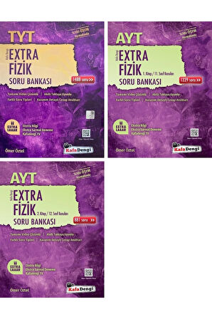 Kafadengi Tyt Ayt Fizik Extra 1 Ve 2. Kitap Soru Bankası Seti 3 Kitap 2023