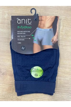 10'lu Düz Renk Likralı Nefes Alan Bambu Erkek Boxer %96 Bambu %4 Likra