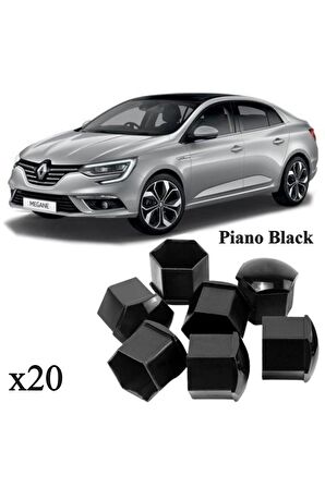 MEGANE 4 SEDAN 2016-2023 MODEL ARASI ARAÇLARA UYUMLU BİJON KAPAĞI TAKIM PİYANO SİYAH