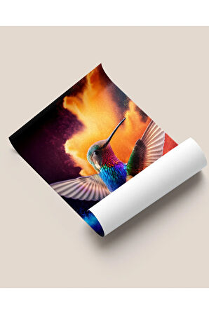 Çerçevesiz Poster Sinek Kuşu "rio"