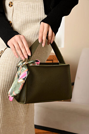 FULARLI ŞIK TREND EL VE OMUZ ÇANTASI