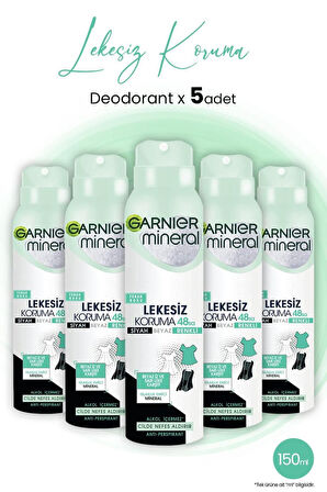 Mineral Lekesiz Koruma Ferah Sprey Deodorant 150 ml X 5 Adet