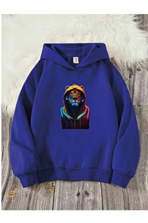 Çocuk Kapüşonlu Baskılı Sweatshirt
