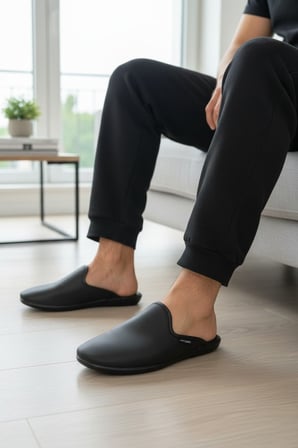 Ceyo Erkek Kışlık Terlik Rahat Günlük Kullanım - Pierro10 Siyah