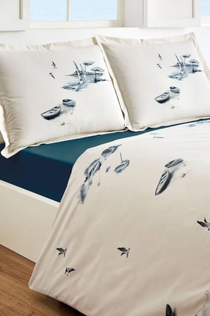Rowboat -Çarşafı Lastikli- Tek Kişilik Nevresim Takımı %100 Pamuk