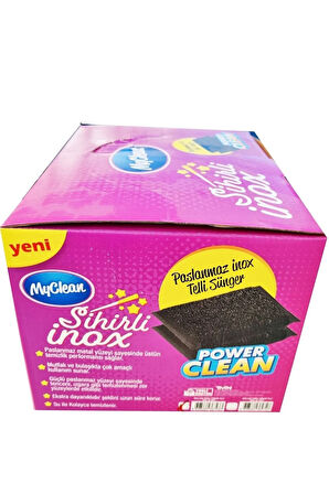 24 Paket 2'li (48 Tekli) Avantajlı Kutu Myclean My Clean Sihirli Inox Paslanmaz Telli Sünger