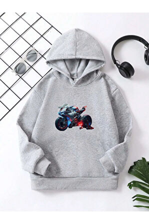 Çocuk Kapüşonlu Baskılı Sweatshirt