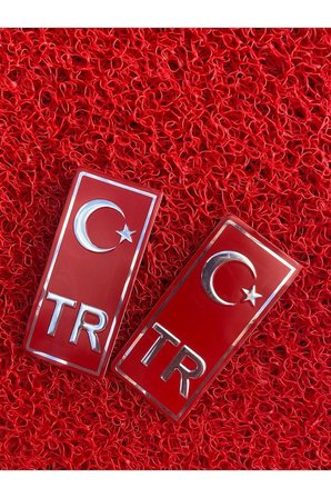 Aliminyum TR Plaka Yapıştırma Kırmızı 2'li