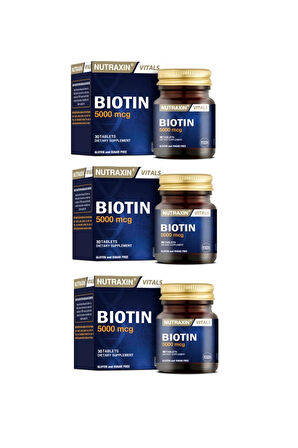 Nutraxin Biotin 5000 Mcg 30 Tablet 3 Adet