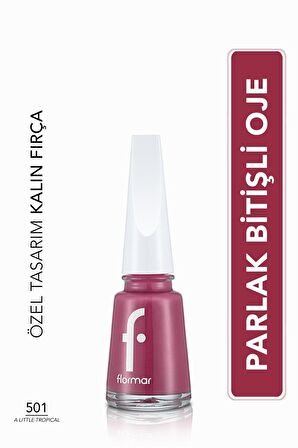 Parlak Oje (PEMBE) - Nail Enamel - 501 A Little Tropical - 8682536036337