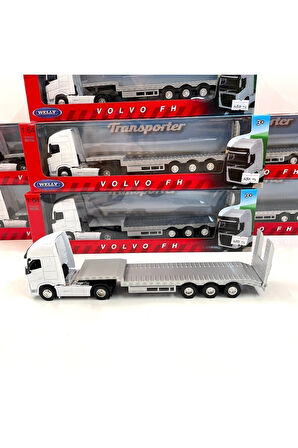 Volvo FH Taşıyıcı Tır 1/64 Ölçek Welly Diecast Metal Model Araba Metal Tır