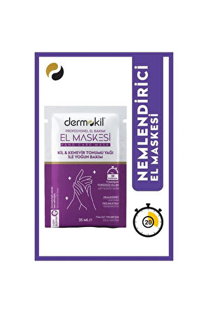 Kil ve Kenevir Yağlı Peeling Etkili El Maskesi 35 ml Dermokil