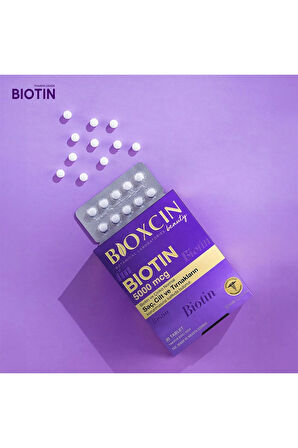 Biotin 5.000 Mcg 30 Tablet 2"li- Biotin Çinko 15 Mg Saç Ve Tırnak Vitamini